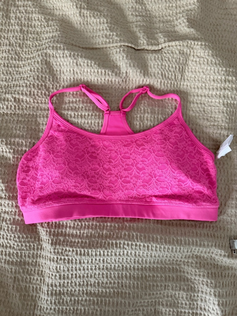 NWT aerie Lace Racerback Bralette - Bright Pink